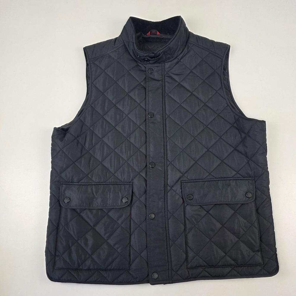 Michael Kors Vest Mens XL Black Quilted Insulated Recycled Polyester Outdoor